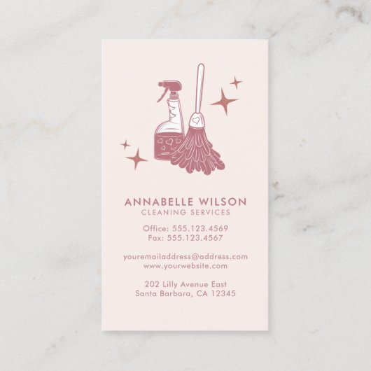 プロフェッショナルメイド&ハウスクリーニングの名刺 名刺 (裏面)