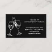 プロフェッショナルメスのバーテンダーブラックとホワイト 名刺 (裏面)