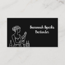 プロフェッショナルメスのバーテンダーブラックとホワイト