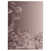 プロフェッショナルメタリックモダンフローララグジュアリー クリップボード (裏面)