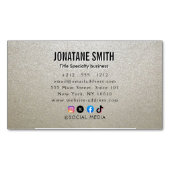 プロフェッショナルメタリックルック マグネット名刺 (正面)