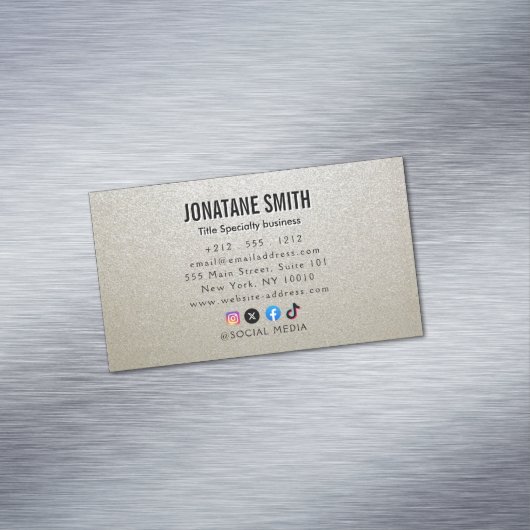 プロフェッショナルメタリックルック マグネット名刺 (インサイチュ)