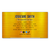 プロフェッショナルメタリックルック マグネット名刺 (正面)