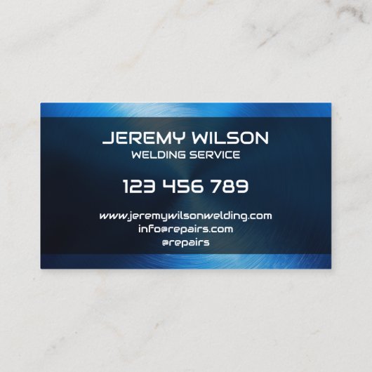 プロフェッショナルメタルウエルダー建築の便利屋 名刺 (裏面)