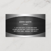 プロフェッショナルメタルバックグランドカー車の 名刺 (裏面)