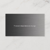 プロフェッショナルメタル名刺ファイナンシャルプランナー 名刺 (裏面)