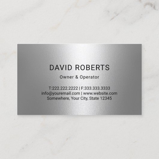 プロフェッショナルメタル溶接・ファブリケーション溶接機 名刺 (裏面)