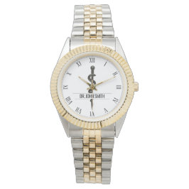 プロフェッショナルメディカルアスクレピウス黒シンプル名 腕時計