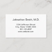 プロフェッショナルメディカルオフィスユアアポイントメントカード 予約カード (裏面)