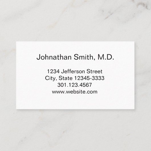 プロフェッショナルメディカルオフィスユアアポイントメントカード 予約カード (裏面)