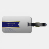 プロフェッショナルメディカルカドゥセウス金ゴールドブルー ラゲッジタグ (裏面横)