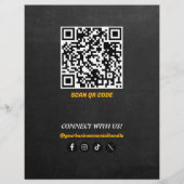 プロフェッショナルメニューファストフードプロモディスカウントブラック チラシ (裏面)