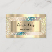 プロフェッショナルメーキャップ型ホログラフィック金ゴールドグリッター 名刺 (正面)