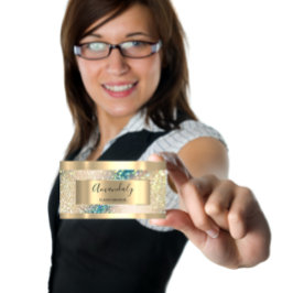 プロフェッショナルメーキャップ型ホログラフィック金ゴールドグリッター 名刺