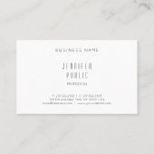 プロフェッショナルモダンお洒落エレガントデザインテンプレート 名刺 (裏面)