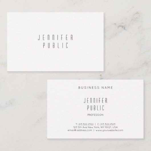 プロフェッショナルモダンお洒落エレガントデザインテンプレート 名刺 (正面/裏面)