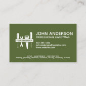 プロフェッショナルモダンのサービス緑 名刺 (正面)