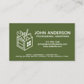 プロフェッショナルモダンのサービス緑 名刺 (正面)