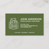 プロフェッショナルモダンのサービス緑 名刺 (正面)