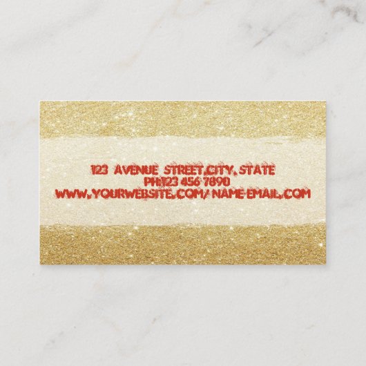 プロフェッショナルモダンのスタイリッシュキラキラの唇 名刺 (裏面)