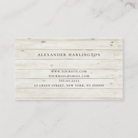 プロフェッショナルモダンの素朴なカード木板 名刺 (裏面)