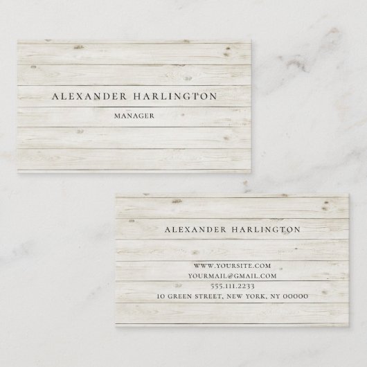 プロフェッショナルモダンの素朴なカード木板 名刺 (正面/裏面)