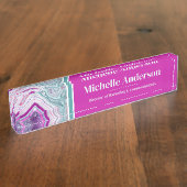 プロフェッショナルモダンアゲエレガントート デスクネームプレート (側面)