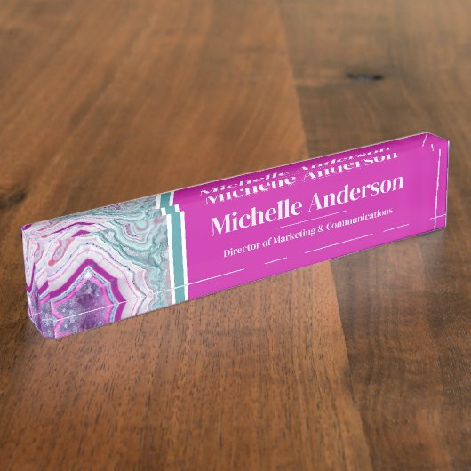 プロフェッショナルモダンアゲエレガントート デスクネームプレート (側面)