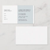 プロフェッショナルモダンアポイントメントリマインダ 予約カード (正面/裏面)