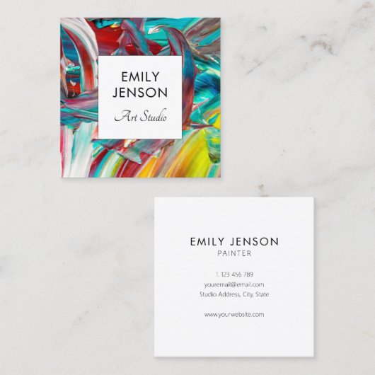 プロフェッショナルモダンアーティスト スクエア名刺 (正面/裏面)