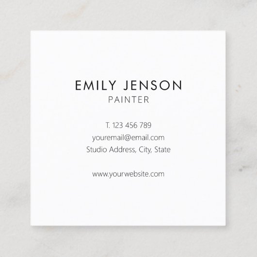 プロフェッショナルモダンアーティスト スクエア名刺 (裏面)