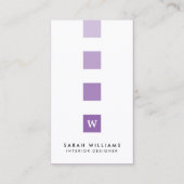 プロフェッショナルモダンインテリアデザイナーモノグラム 名刺 (正面)