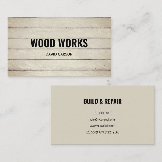 プロフェッショナルモダンウッドカーペンター 名刺 (正面/裏面)