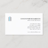 プロフェッショナルモダンエテ実在ート建物ロゴ 名刺 (裏面)