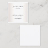 プロフェッショナルモダンエレガントお洒落シルバー スクエア名刺 (正面/裏面)