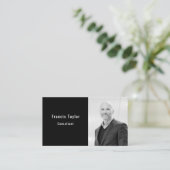 プロフェッショナルモダンエレガントの写カスタム真と文字 名刺 (スタンド正面)