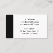 プロフェッショナルモダンエレガントの写カスタム真と文字 名刺 (裏面)