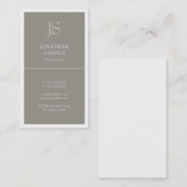 プロフェッショナルモダンエレガントイニシャルクリーンテンプレート 名刺 (正面/裏面)