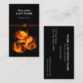 プロフェッショナルモダンエレガントカッコいい火球 名刺 (正面/裏面)