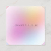 プロフェッショナルモダンエレガントカラフルデザイン スクエア名刺 (正面)
