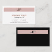 プロフェッショナルモダンエレガントカラーズモノグラム 名刺 (正面/裏面)