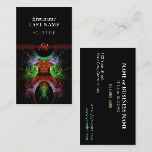 プロフェッショナルモダンエレガントクールカーニバル 名刺 (正面/裏面)