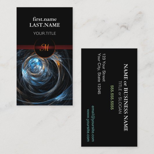 プロフェッショナルモダンエレガントクールワールド 名刺 (正面/裏面)