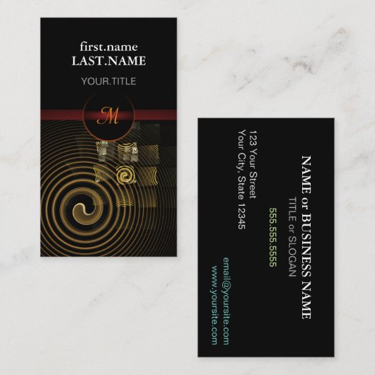 プロフェッショナルモダンエレガントクール催眠 名刺 (正面/裏面)