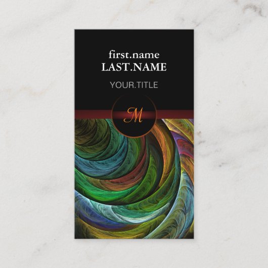 プロフェッショナルモダンエレガントクール色 名刺 (正面)