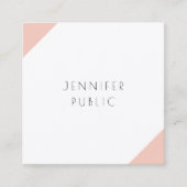 プロフェッショナルモダンエレガントシンプルテンプレート スクエア名刺 (正面)