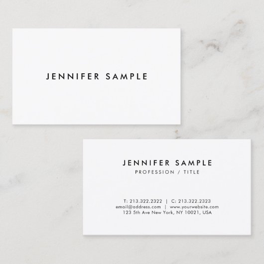 プロフェッショナルモダンエレガントシンプルテンプレート 名刺 (正面/裏面)