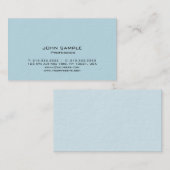 プロフェッショナルモダンエレガントシンプルデザインブルー 名刺 (正面/裏面)