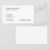 プロフェッショナルモダンエレガントシンプル平素 名刺 (正面/裏面)