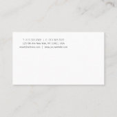 プロフェッショナルモダンエレガントテンプレートマット 名刺 (裏面)